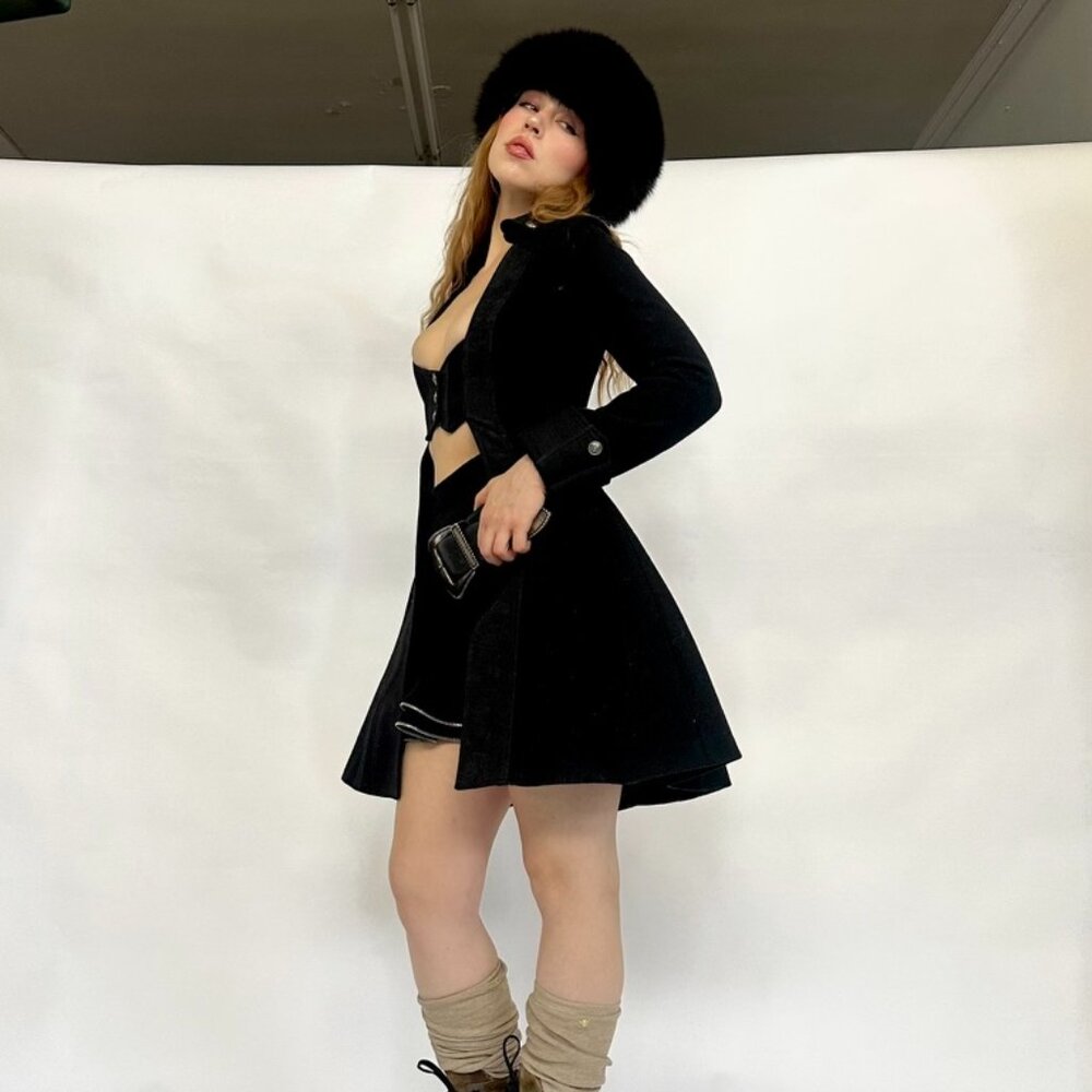 Vintage Wool A-Line Corset Jacket